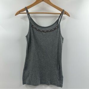 Mossimo Supply Co. Beaded Charcoal Grey Tank – Size Medium